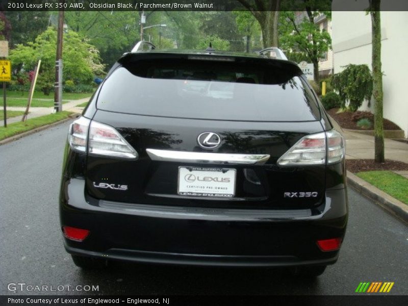 Obsidian Black / Parchment/Brown Walnut 2010 Lexus RX 350 AWD