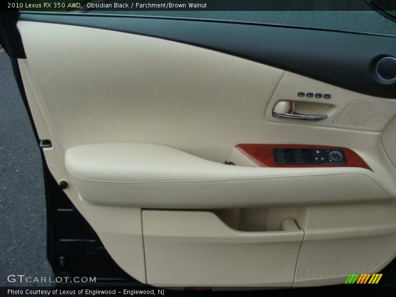 Obsidian Black / Parchment/Brown Walnut 2010 Lexus RX 350 AWD