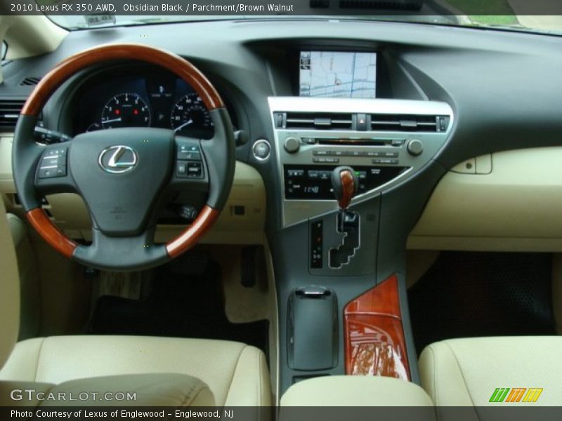 Obsidian Black / Parchment/Brown Walnut 2010 Lexus RX 350 AWD
