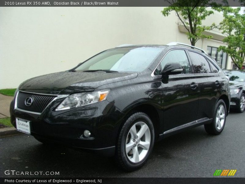 Obsidian Black / Black/Brown Walnut 2010 Lexus RX 350 AWD