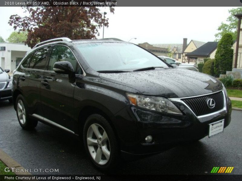 Obsidian Black / Black/Brown Walnut 2010 Lexus RX 350 AWD