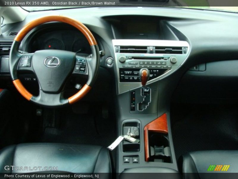 Obsidian Black / Black/Brown Walnut 2010 Lexus RX 350 AWD