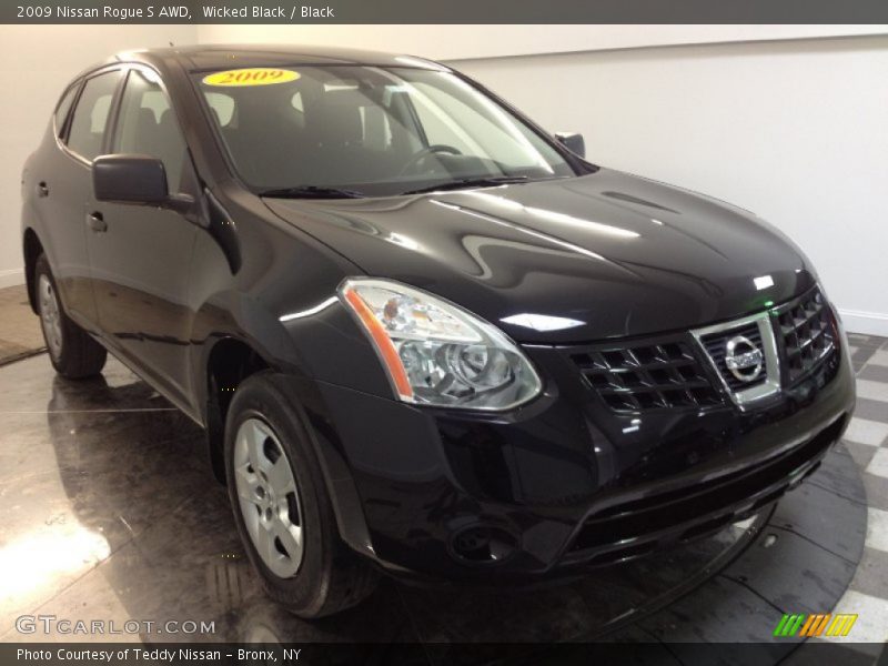 Wicked Black / Black 2009 Nissan Rogue S AWD
