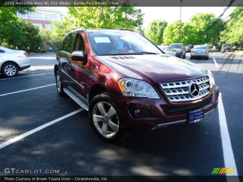 Barolo Red Metallic / Ash 2010 Mercedes-Benz ML 350 4Matic
