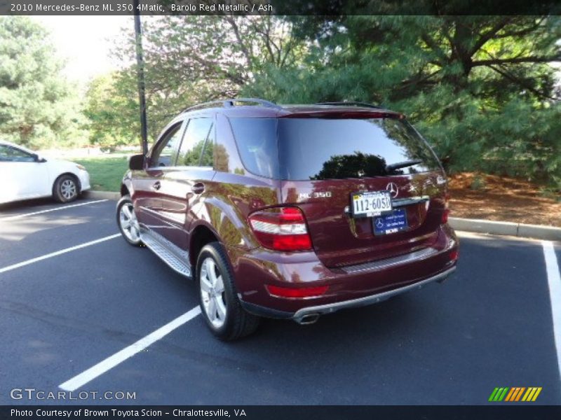 Barolo Red Metallic / Ash 2010 Mercedes-Benz ML 350 4Matic