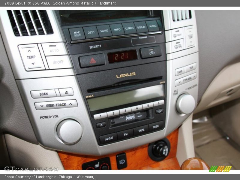 Golden Almond Metallic / Parchment 2009 Lexus RX 350 AWD