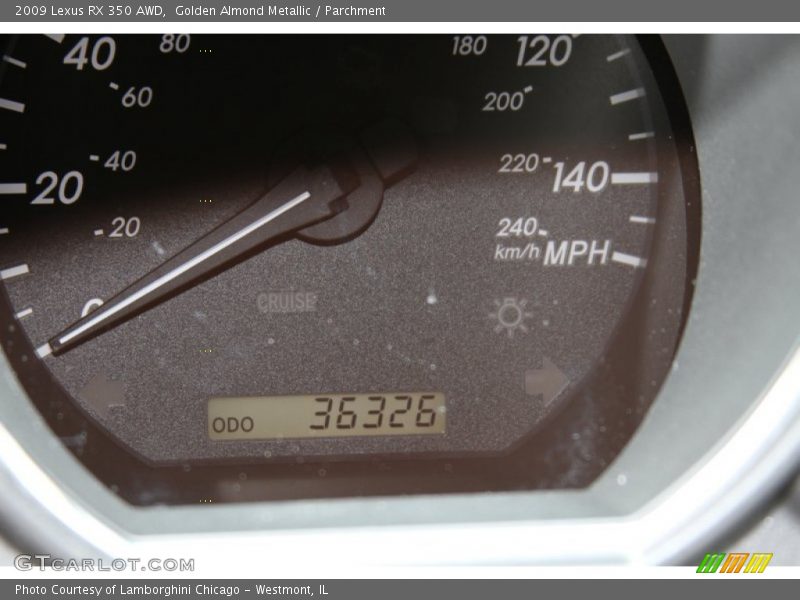 Golden Almond Metallic / Parchment 2009 Lexus RX 350 AWD