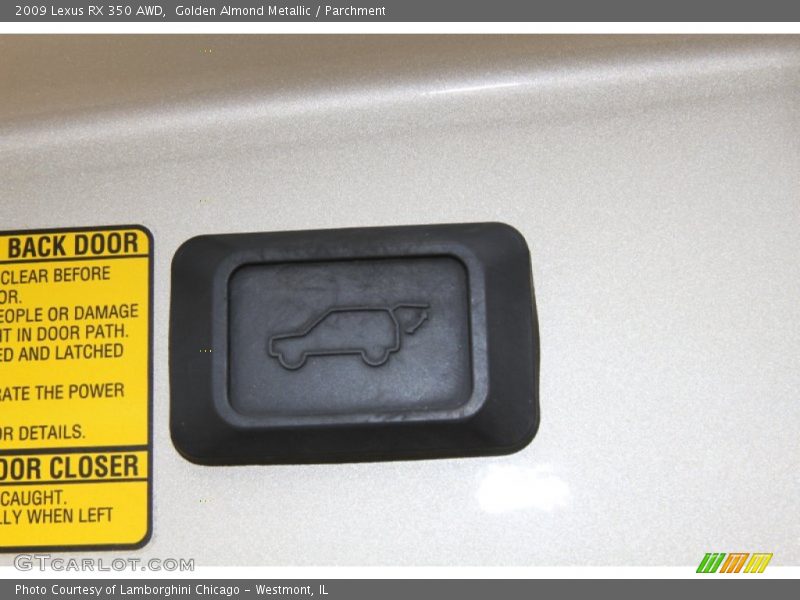 Golden Almond Metallic / Parchment 2009 Lexus RX 350 AWD