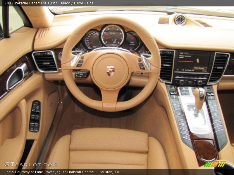 Black / Luxor Beige 2012 Porsche Panamera Turbo