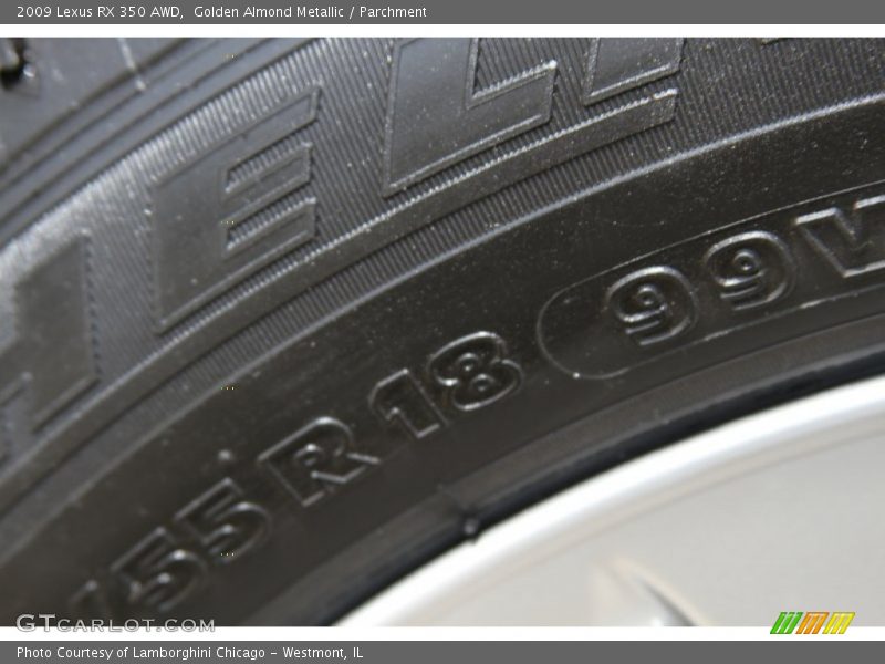 Golden Almond Metallic / Parchment 2009 Lexus RX 350 AWD