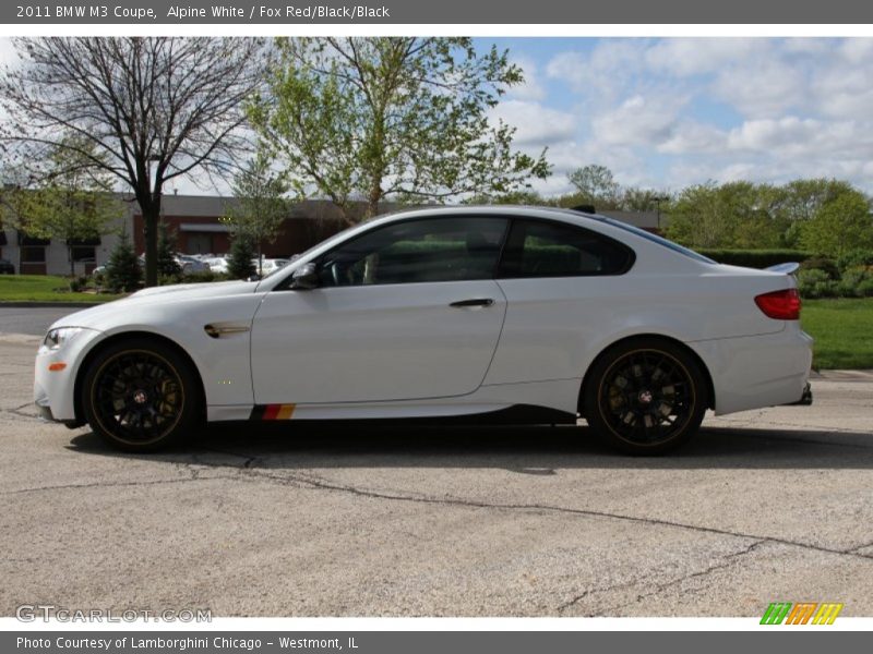 Alpine White / Fox Red/Black/Black 2011 BMW M3 Coupe