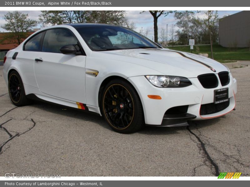 Alpine White / Fox Red/Black/Black 2011 BMW M3 Coupe