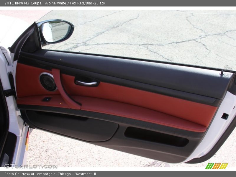 Alpine White / Fox Red/Black/Black 2011 BMW M3 Coupe