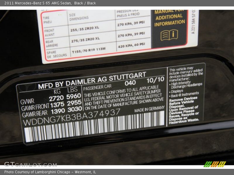 040 - 2011 Mercedes-Benz S 65 AMG Sedan