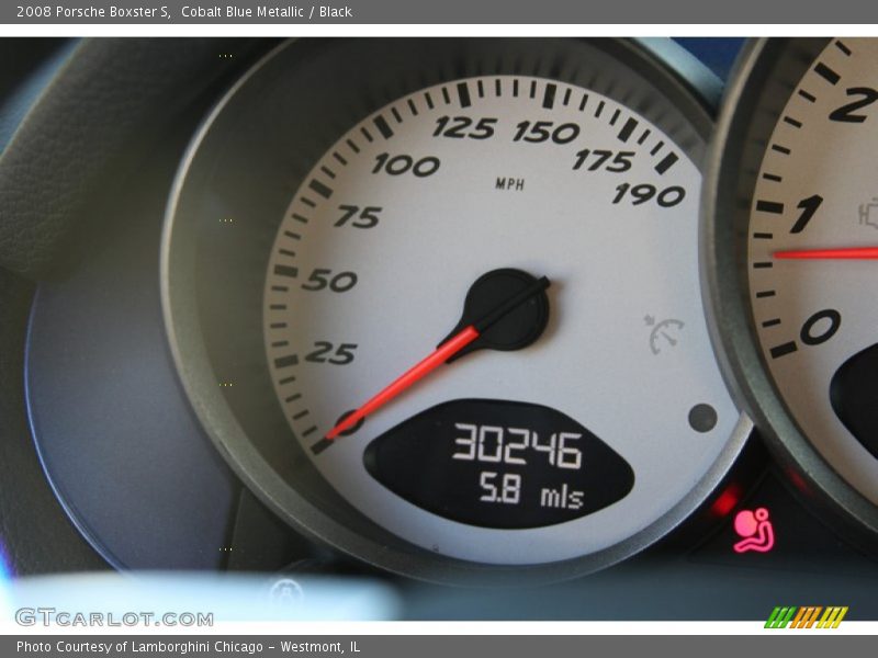 Cobalt Blue Metallic / Black 2008 Porsche Boxster S