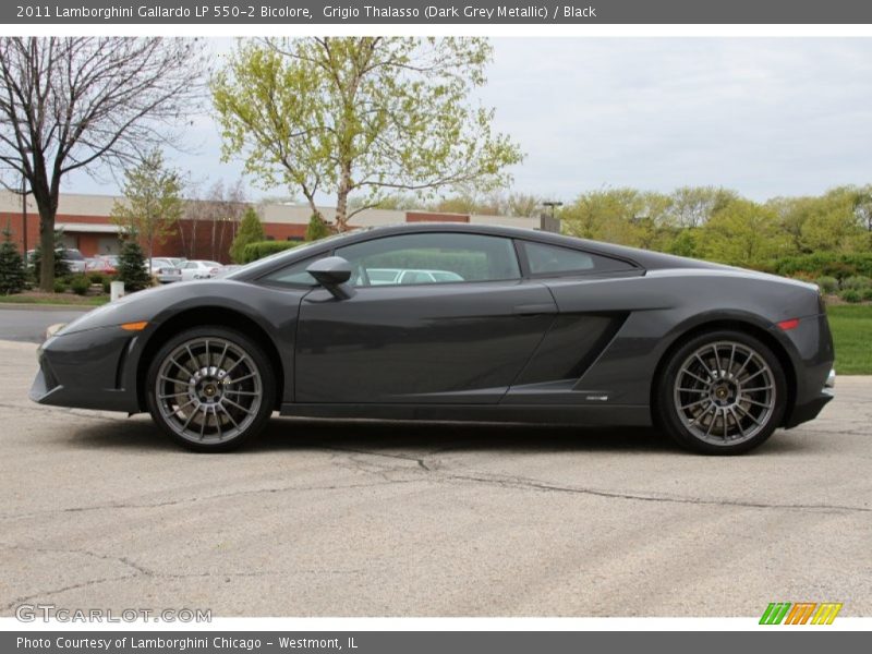 Grigio Thalasso (Dark Grey Metallic) / Black 2011 Lamborghini Gallardo LP 550-2 Bicolore