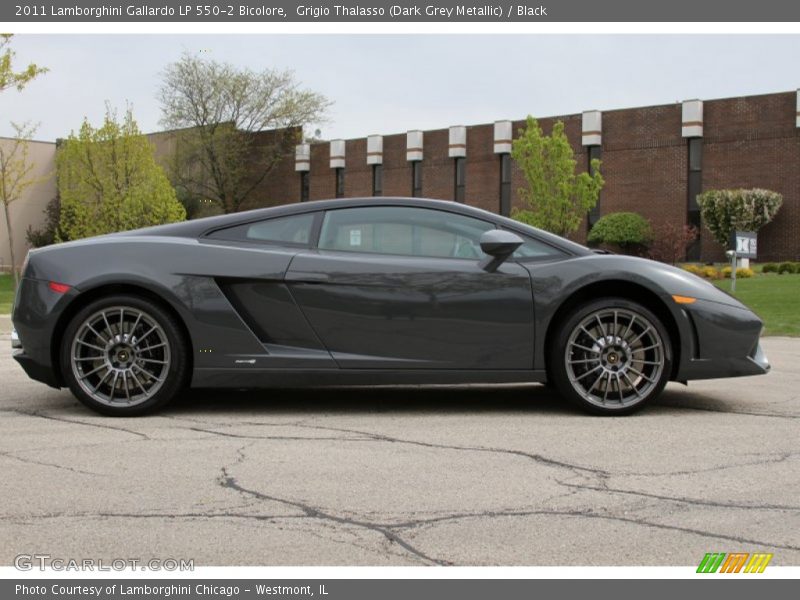 Grigio Thalasso (Dark Grey Metallic) / Black 2011 Lamborghini Gallardo LP 550-2 Bicolore
