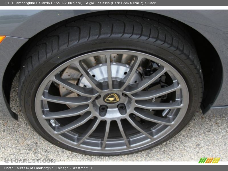 Grigio Thalasso (Dark Grey Metallic) / Black 2011 Lamborghini Gallardo LP 550-2 Bicolore