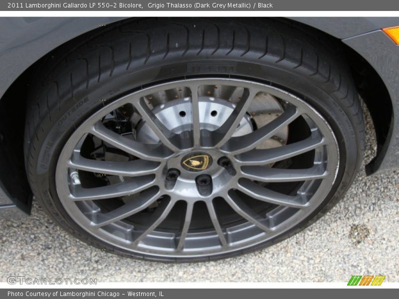 Grigio Thalasso (Dark Grey Metallic) / Black 2011 Lamborghini Gallardo LP 550-2 Bicolore