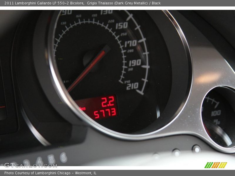 Grigio Thalasso (Dark Grey Metallic) / Black 2011 Lamborghini Gallardo LP 550-2 Bicolore