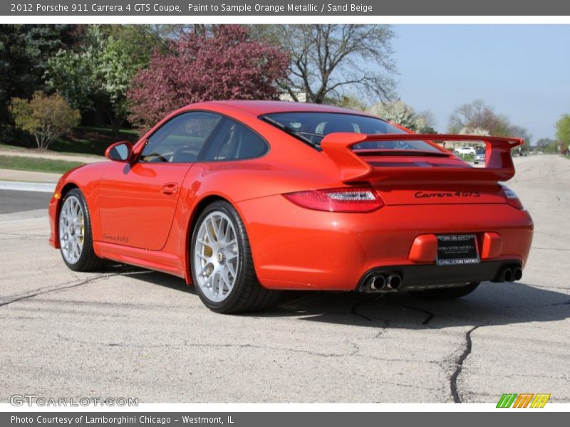  2012 911 Carrera 4 GTS Coupe Paint to Sample Orange Metallic