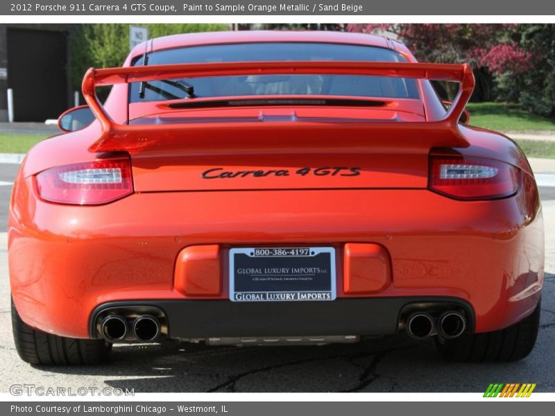 Paint to Sample Orange Metallic / Sand Beige 2012 Porsche 911 Carrera 4 GTS Coupe