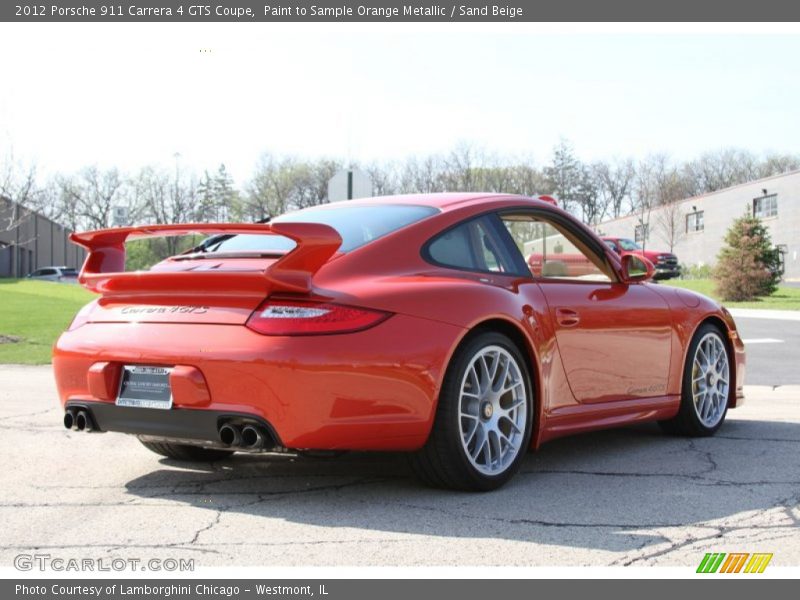 Paint to Sample Orange Metallic / Sand Beige 2012 Porsche 911 Carrera 4 GTS Coupe