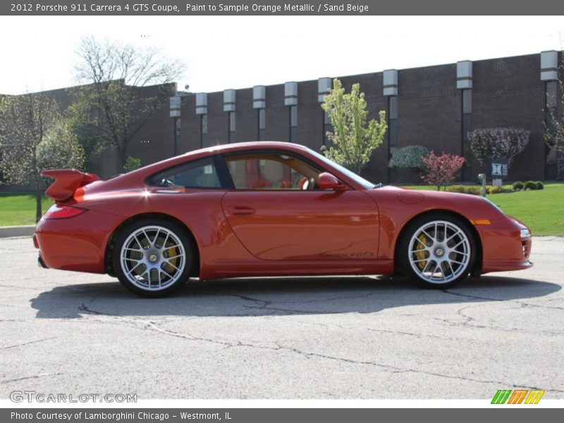 Paint to Sample Orange Metallic / Sand Beige 2012 Porsche 911 Carrera 4 GTS Coupe