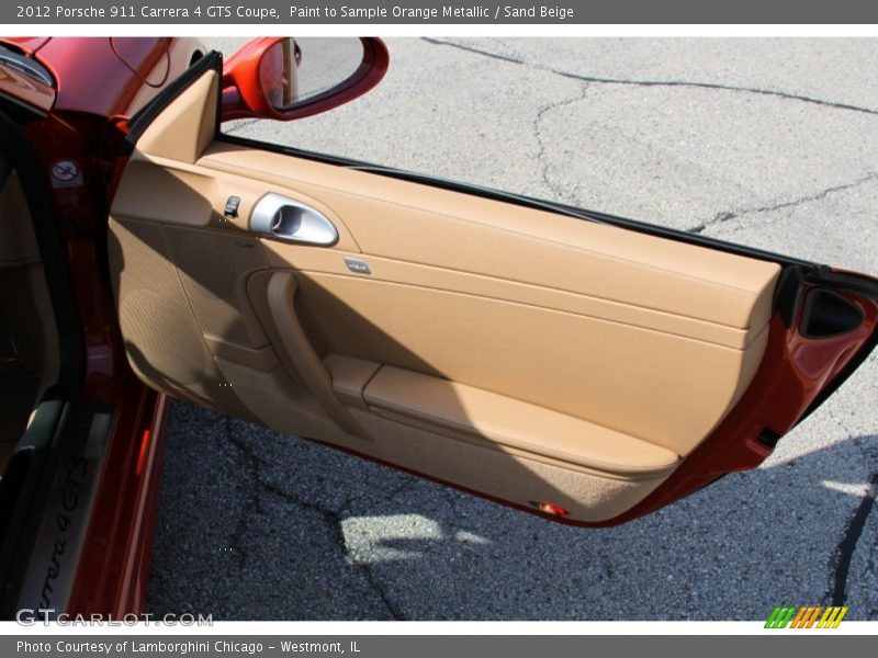 Paint to Sample Orange Metallic / Sand Beige 2012 Porsche 911 Carrera 4 GTS Coupe