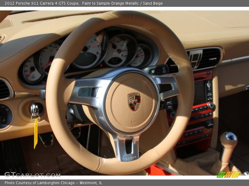 Paint to Sample Orange Metallic / Sand Beige 2012 Porsche 911 Carrera 4 GTS Coupe