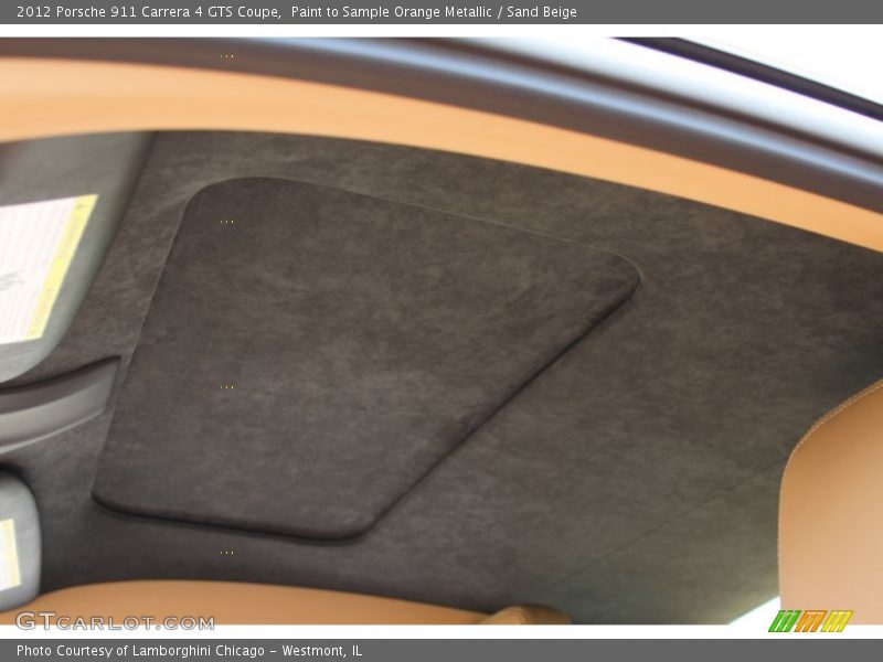 Paint to Sample Orange Metallic / Sand Beige 2012 Porsche 911 Carrera 4 GTS Coupe