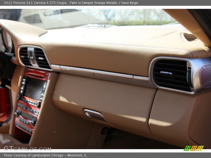 Paint to Sample Orange Metallic / Sand Beige 2012 Porsche 911 Carrera 4 GTS Coupe