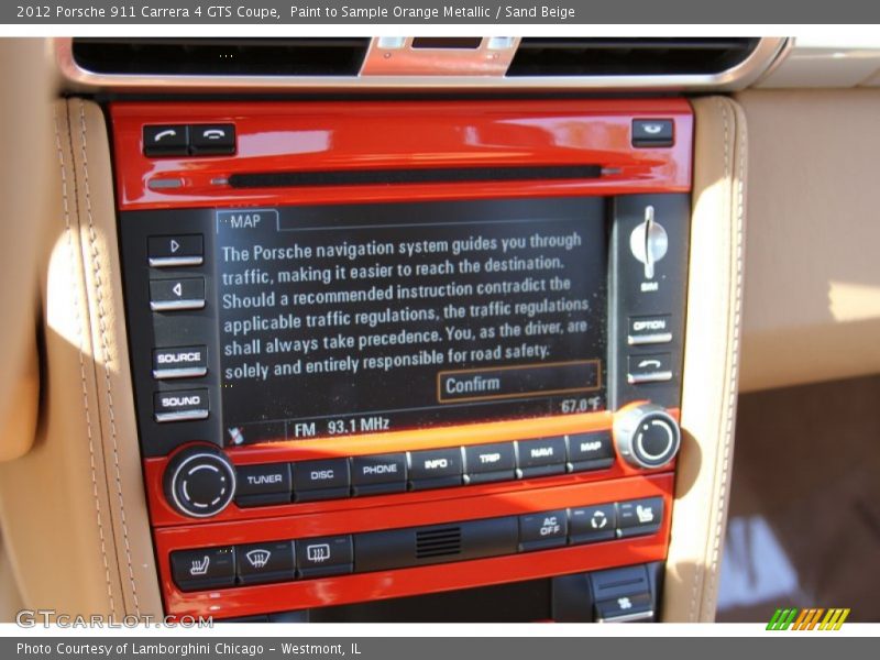 Controls of 2012 911 Carrera 4 GTS Coupe