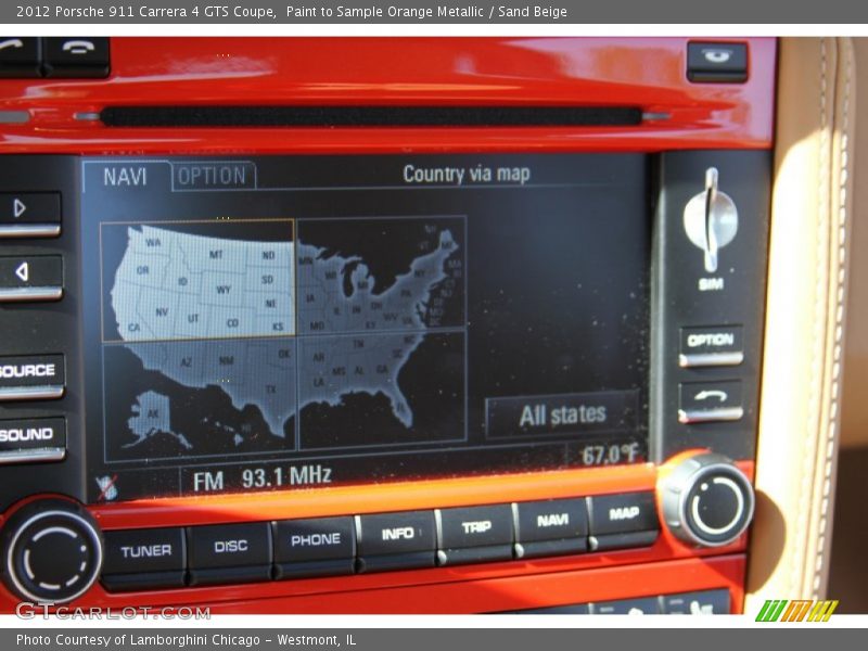 Navigation of 2012 911 Carrera 4 GTS Coupe