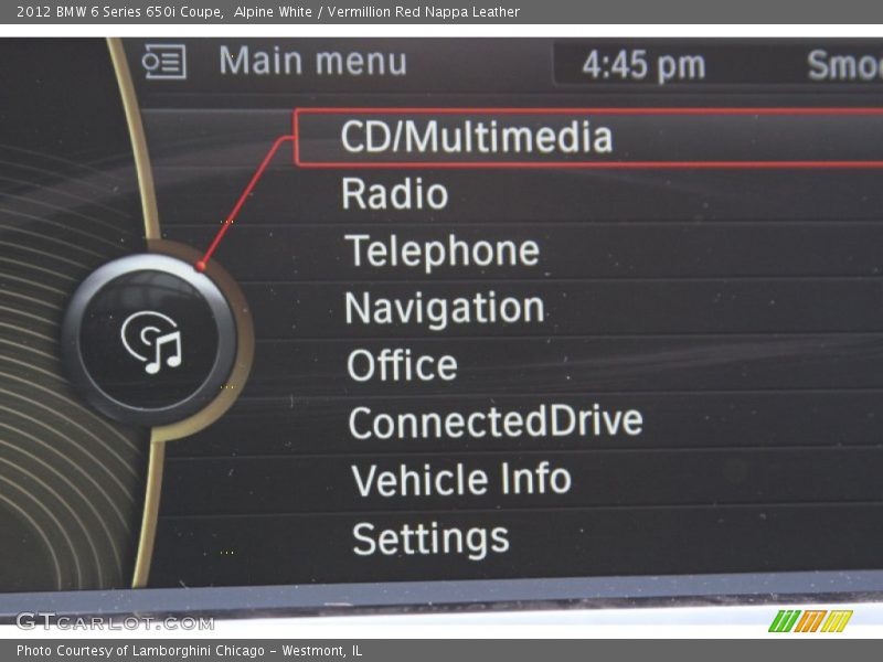Alpine White / Vermillion Red Nappa Leather 2012 BMW 6 Series 650i Coupe