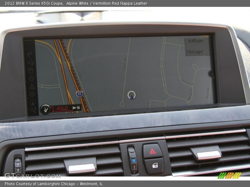 Alpine White / Vermillion Red Nappa Leather 2012 BMW 6 Series 650i Coupe