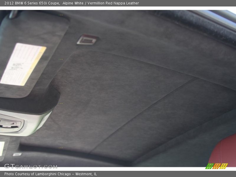 Alpine White / Vermillion Red Nappa Leather 2012 BMW 6 Series 650i Coupe