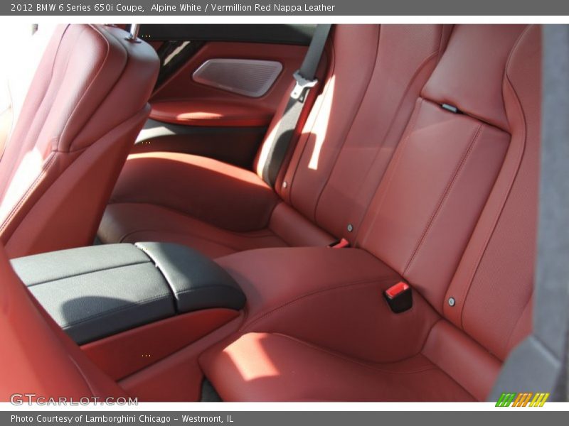 Alpine White / Vermillion Red Nappa Leather 2012 BMW 6 Series 650i Coupe