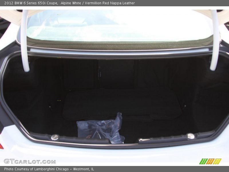 Alpine White / Vermillion Red Nappa Leather 2012 BMW 6 Series 650i Coupe