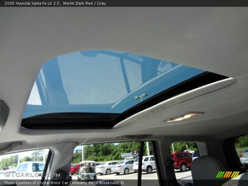 Merlot Dark Red / Gray 2005 Hyundai Santa Fe LX 3.5