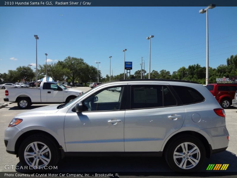 Radiant Silver / Gray 2010 Hyundai Santa Fe GLS
