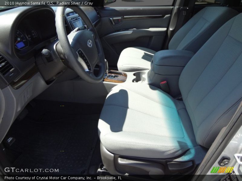 Radiant Silver / Gray 2010 Hyundai Santa Fe GLS