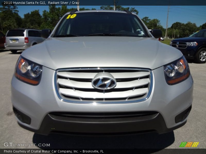 Radiant Silver / Gray 2010 Hyundai Santa Fe GLS