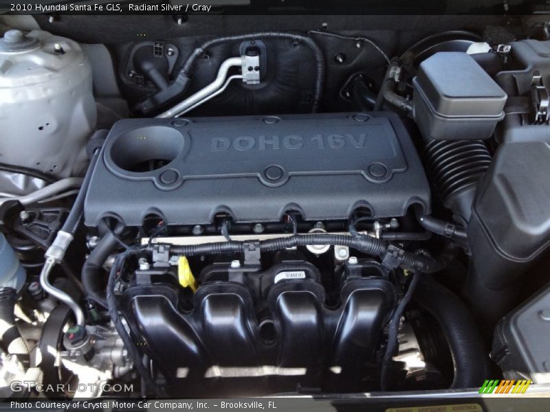 Radiant Silver / Gray 2010 Hyundai Santa Fe GLS