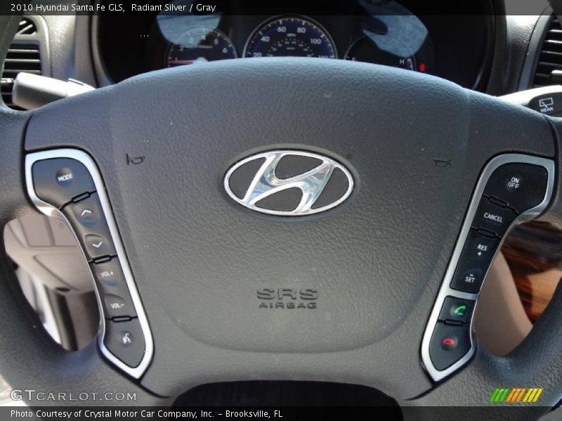 Radiant Silver / Gray 2010 Hyundai Santa Fe GLS