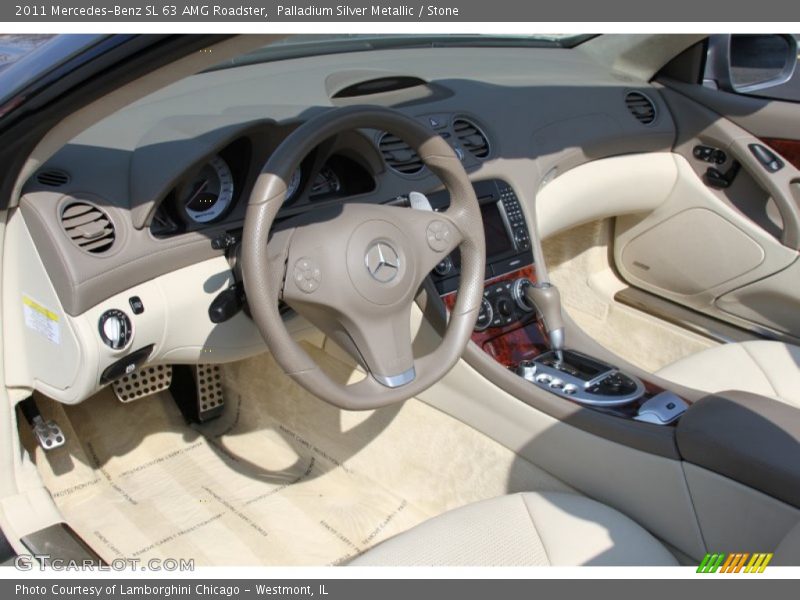 Palladium Silver Metallic / Stone 2011 Mercedes-Benz SL 63 AMG Roadster