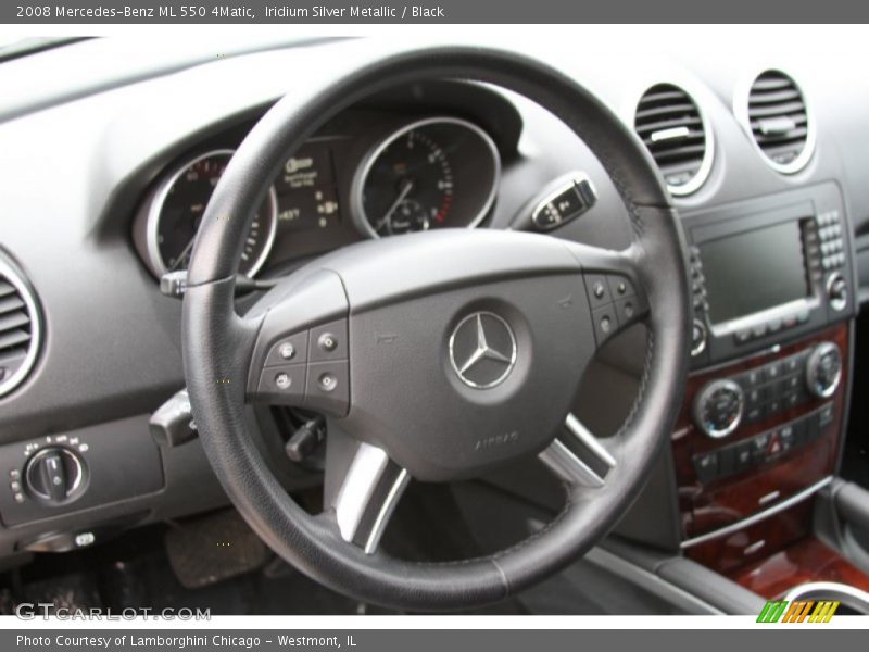 Iridium Silver Metallic / Black 2008 Mercedes-Benz ML 550 4Matic