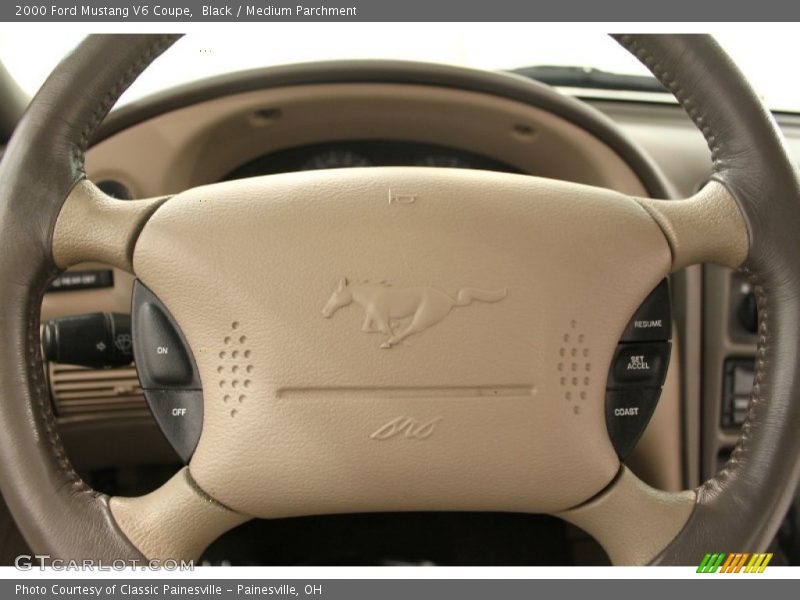 Black / Medium Parchment 2000 Ford Mustang V6 Coupe
