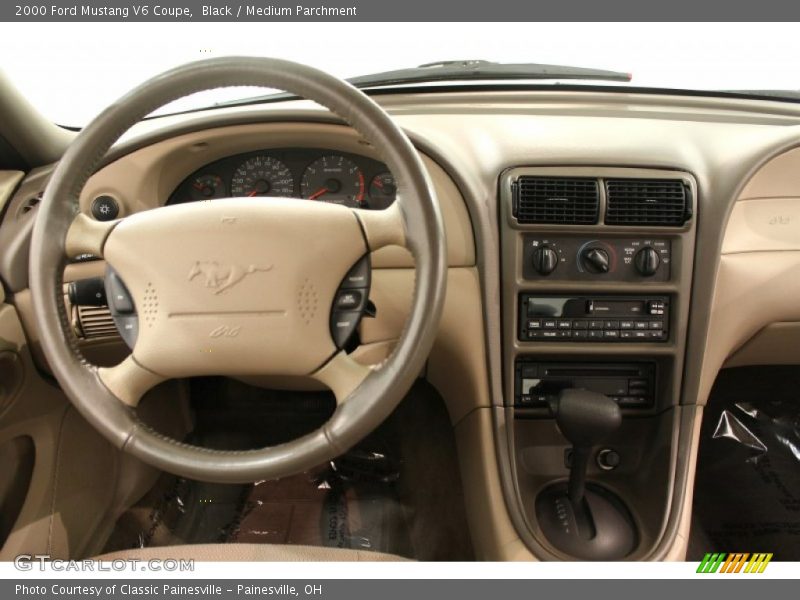 Black / Medium Parchment 2000 Ford Mustang V6 Coupe