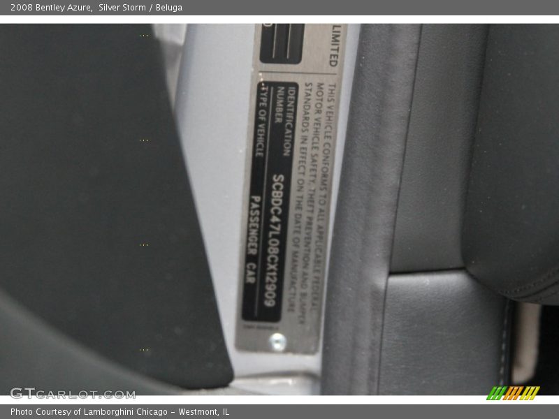 Silver Storm / Beluga 2008 Bentley Azure